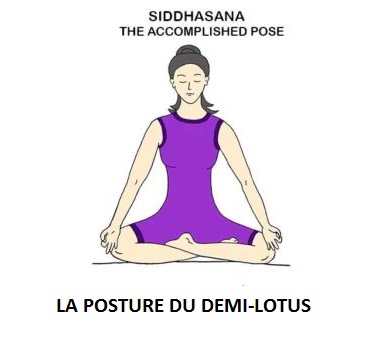 siddhasana la posture du demi-lotus